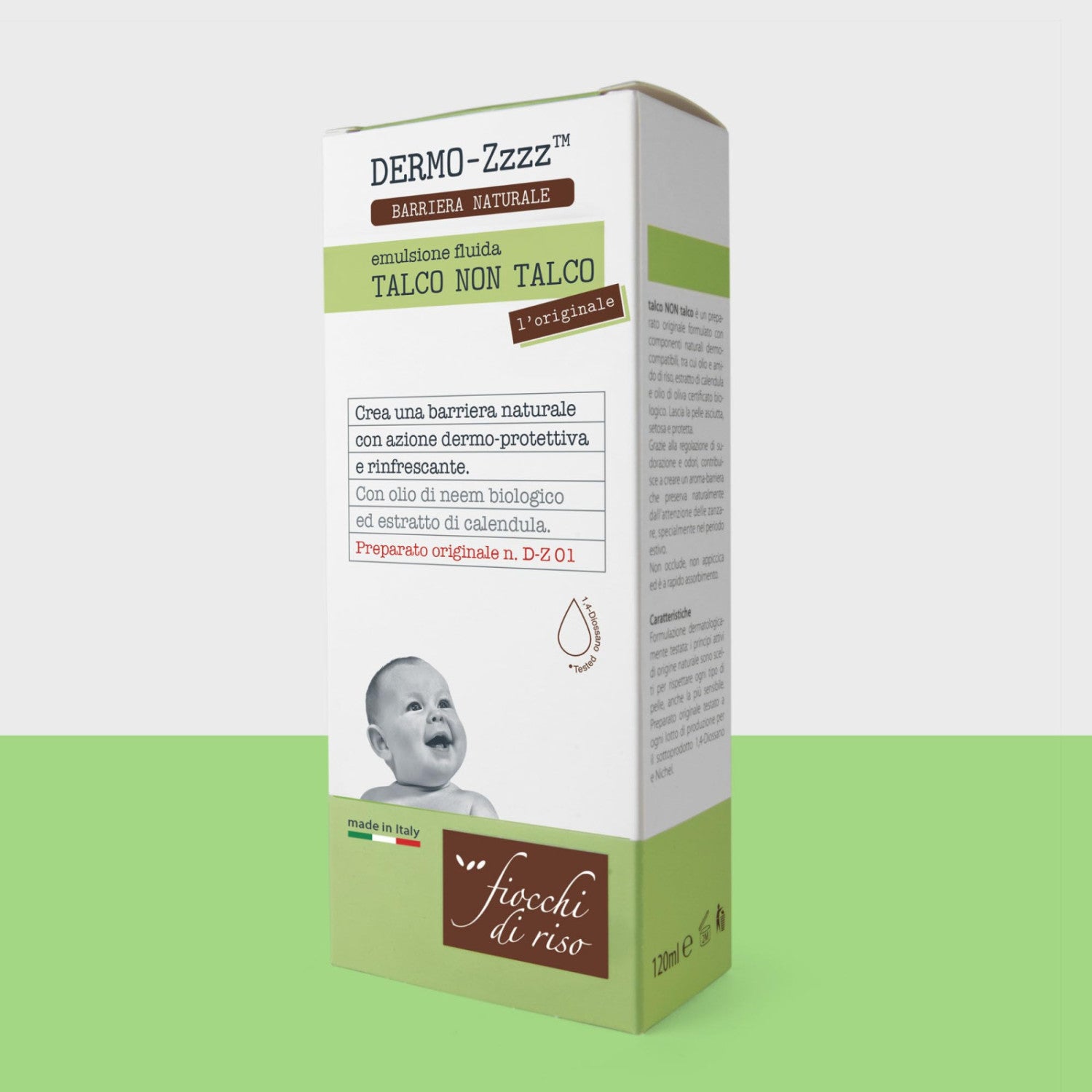 Fiocchi Di Riso Talco Non Talco Emulsione Fluida 120 Ml
