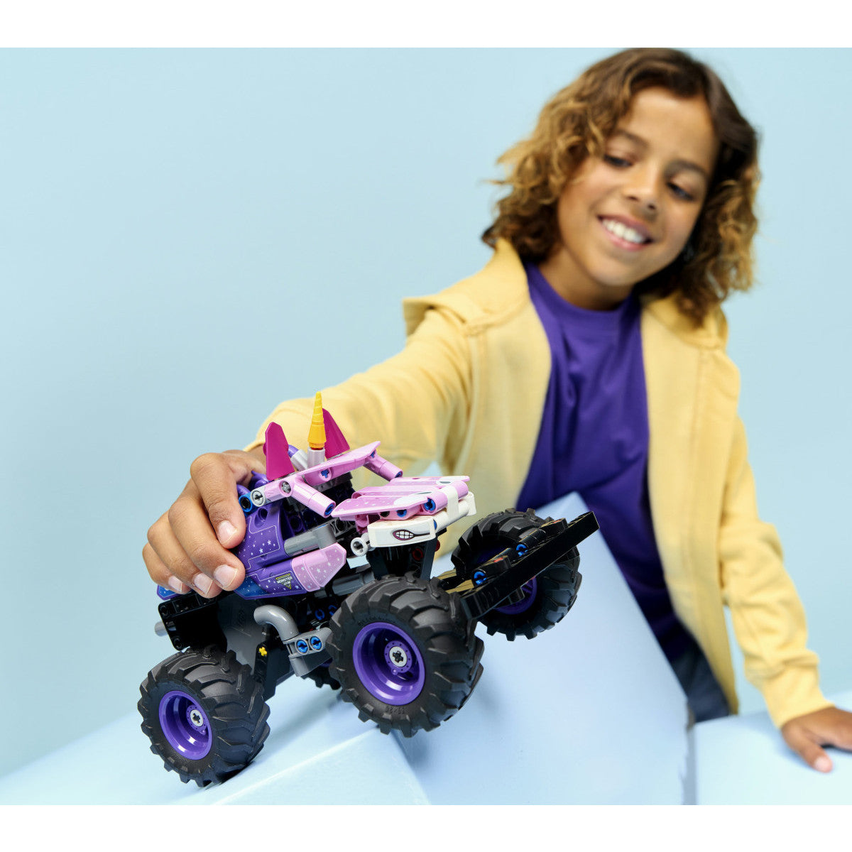 LEGO Technic Monster Jam Sparkle Smash Pull-Back 42220 Camion Unicorno 243 Pezzi 7