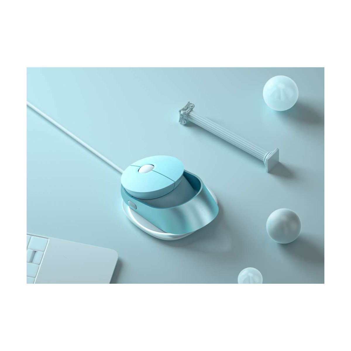 Rapoo Ralemo Air 1 mouse Viaggio RF senza fili Bluetooth Ottico 1600 DPI Blu