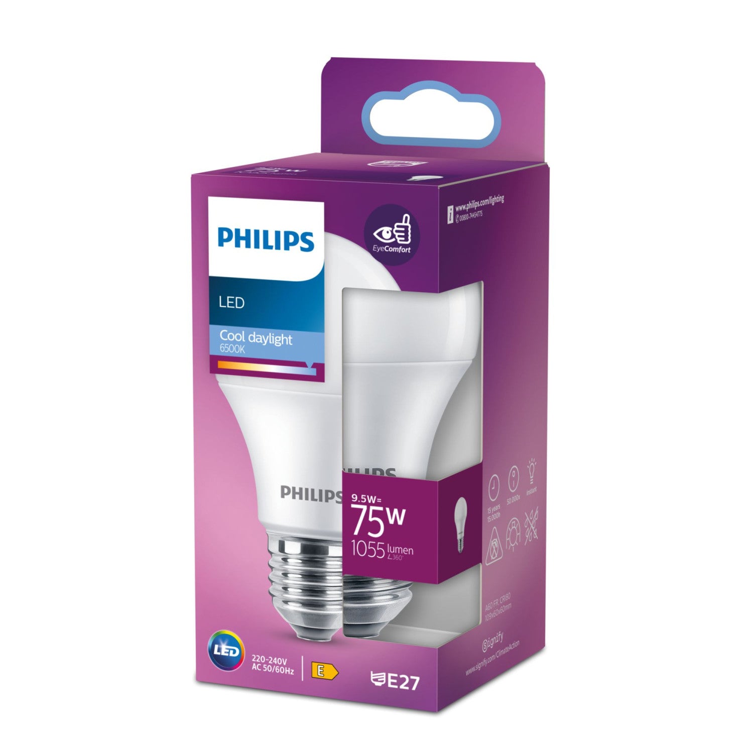 Philips Lampadina 75 W A60 E27