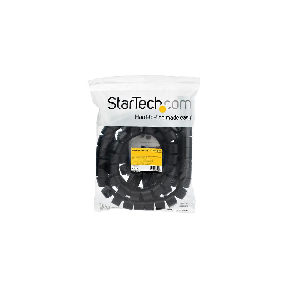 StarTech.com Guaina di gestione cavi da 2,5 m - A spirale - Diametro 45 mm