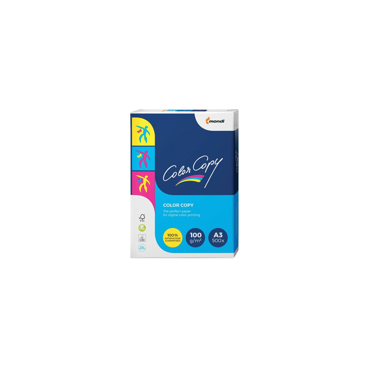 Mondi Carta Color Copy A3 100g/mq Bianca - Risma da 500 Fogli