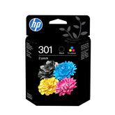 HP Confezione da 2 cartucce originali di inchiostro nero/tricromia 301