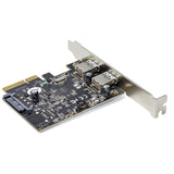 StarTech.com Scheda PCIe USB 3.1 a 2 porte - Scheda di espansione PCI Express USB 3.2 Gen 2 Type-A 10Gbps - Adattatore da PCI express a USB - Profilo completo/basso - Windows e Linux