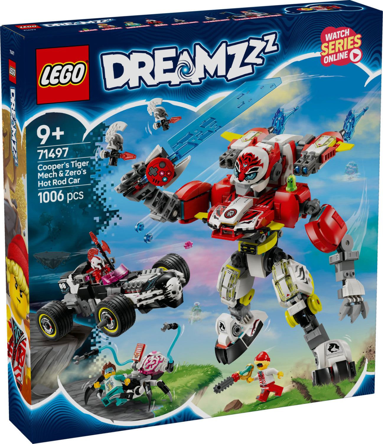 LEGO DREAMZzz Mech Tigre di Cooper e Bolide di Zero 71497 1006 Pezzi Età 9