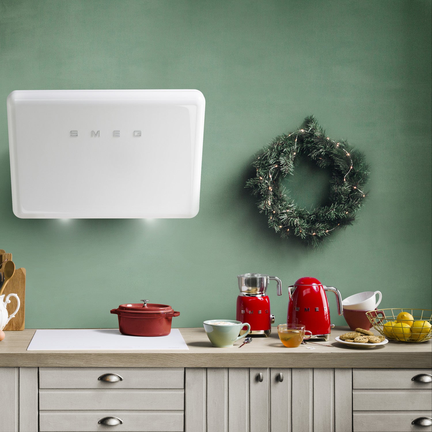 Smeg Bollitore Standard 50's Style pollici Rosso LUCIDO pollici KLF03RDEU