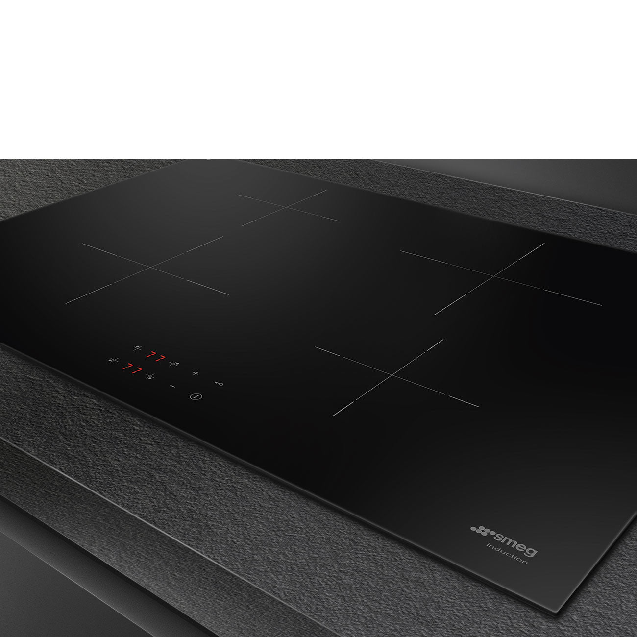 Smeg SI2741D Piano cottura a induzione Vetroceramica Da incasso 75 cm 4 Fornelli Nero