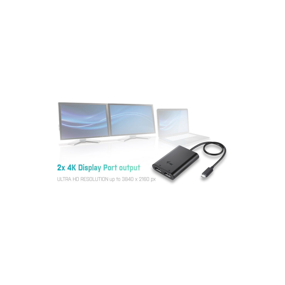 i-tec USB-C 3.1 Dual 4K DP Video Adapter