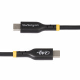StarTech.com Cavo di Ricarica USB-C da 2m, cavo USB-C certificato USB-IF, 240W PD EPR, cavo trasferimento dati USB 2.0 Tipo-C per laptop, rivestimento in TPE, M/M