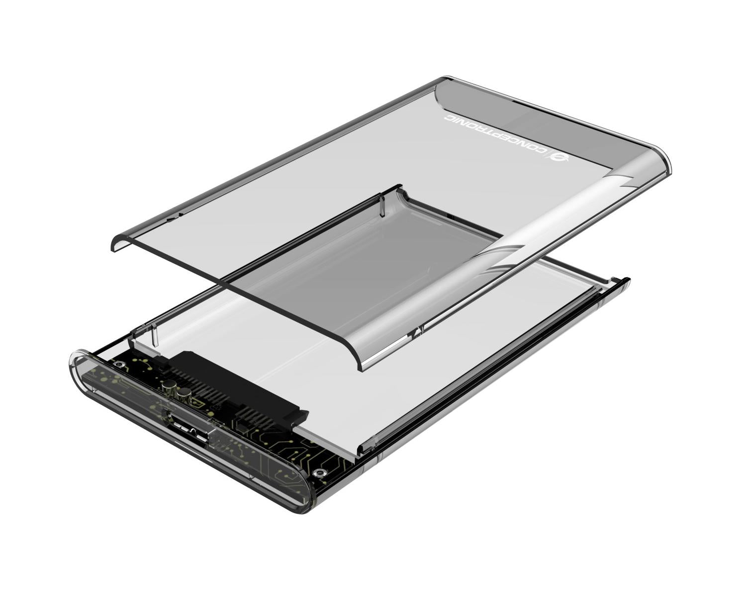 Conceptronic DANTE03T contenitore di unità di archiviazione Box esterno HDD/SSD Trasparente 2.5"