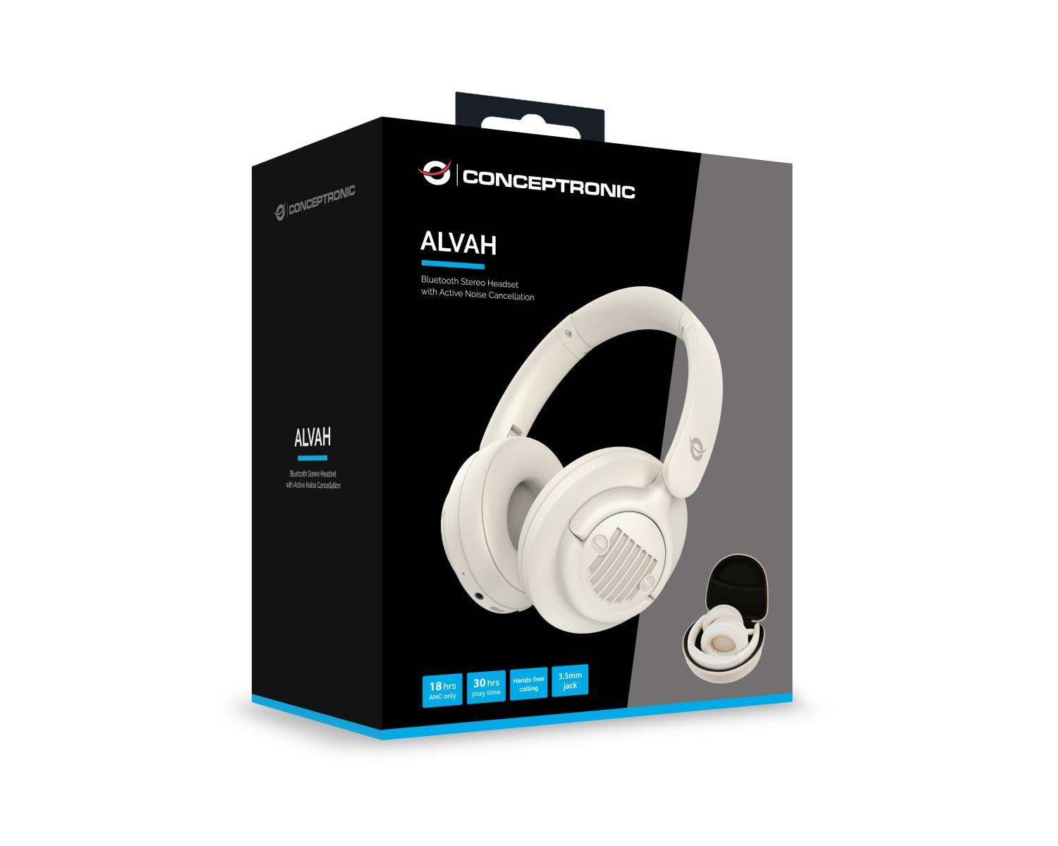 Conceptronic ALVAH02C cuffia e auricolare Con cavo e senza cavo A Padiglione MUSICA Bluetooth Crema