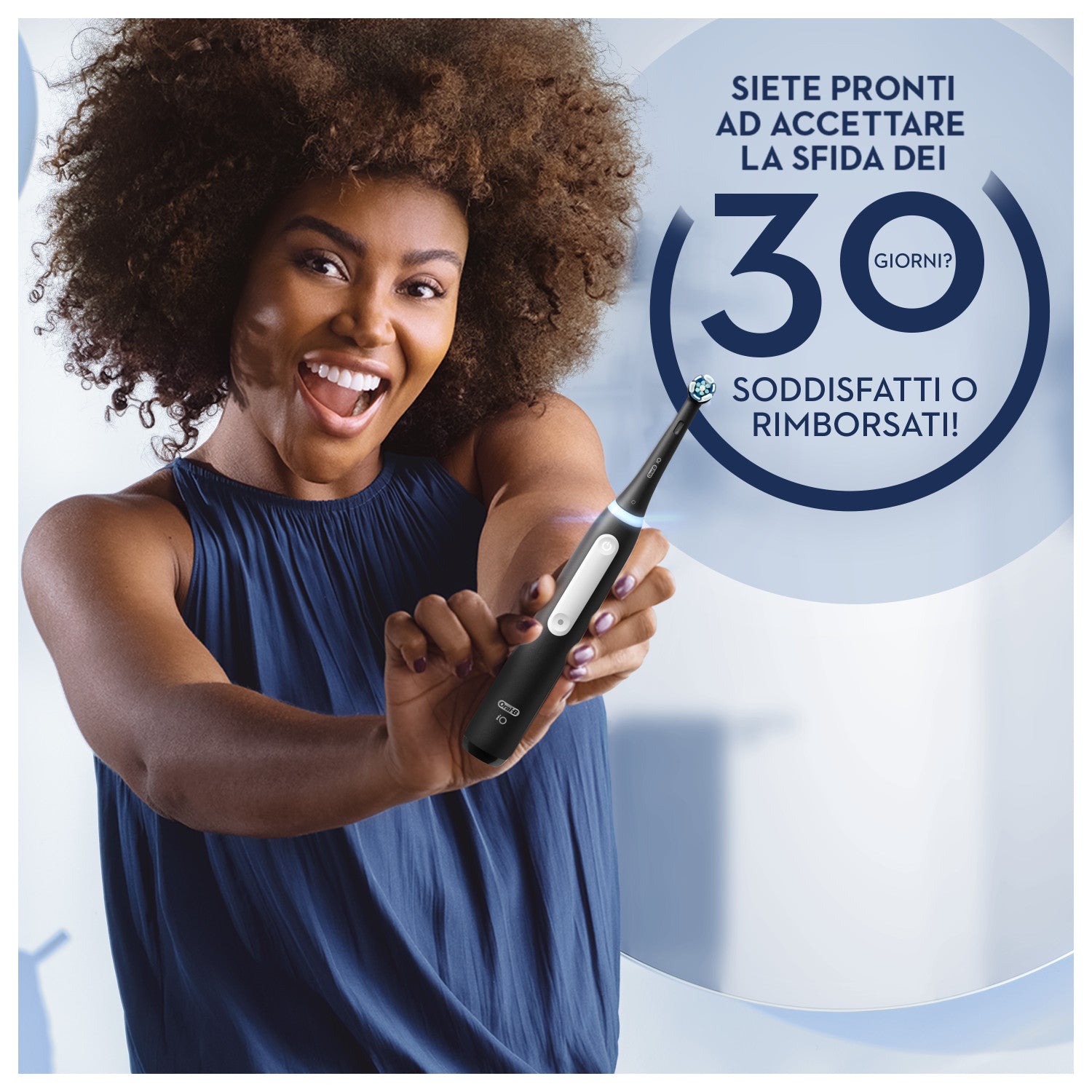 Oral-B Spazzolino Elettrico Ricaricabile iO 3 Nero, 1 Testina Di Ricambio, 1 Custodia Da Viaggio. 1 Spazzolino