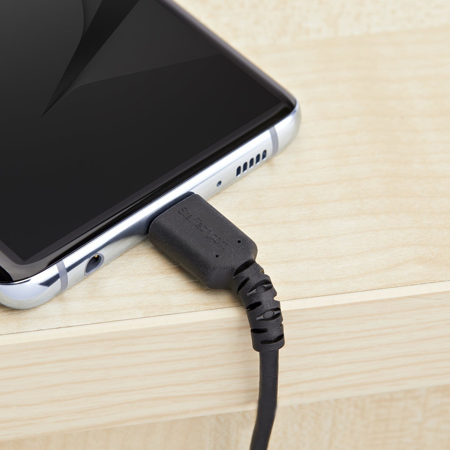 StarTech.com Cavo di Ricarica USB-A a USB-C da 2m - Resistente Cavetto USB-C di Ricarica Veloce e Sync da USB 2.0 a USB Type C 3A - Rivestimento in TPE e Fibra Aramidica M/M Nero - Samsung S10, Ipad Pro, Pixel