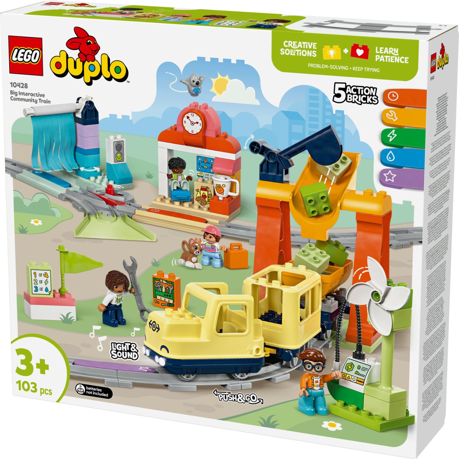 LEGO DUPLO 10428 Treno Comunitario Interattivo 103 Pezzi Bambini 3 Anni