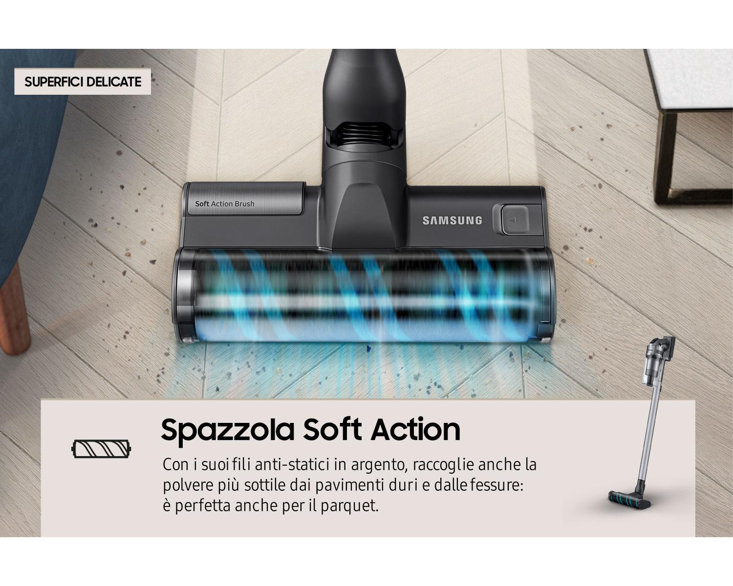 Samsung Aspirapolvere senza filo Jet 75E complete 200W VS20B75ACR5