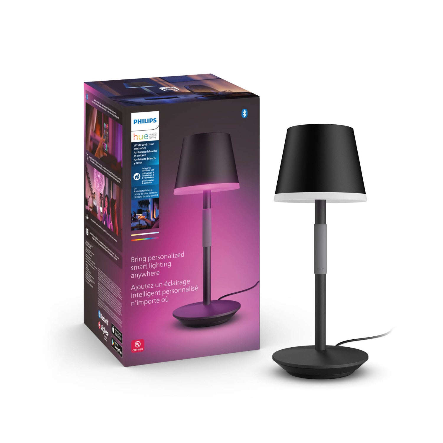 Philips Hue 8719514404595 soluzione di illuminazione intelligente Lampada da tavolo intelligente Bluetooth/Zigbee Nero 6 W