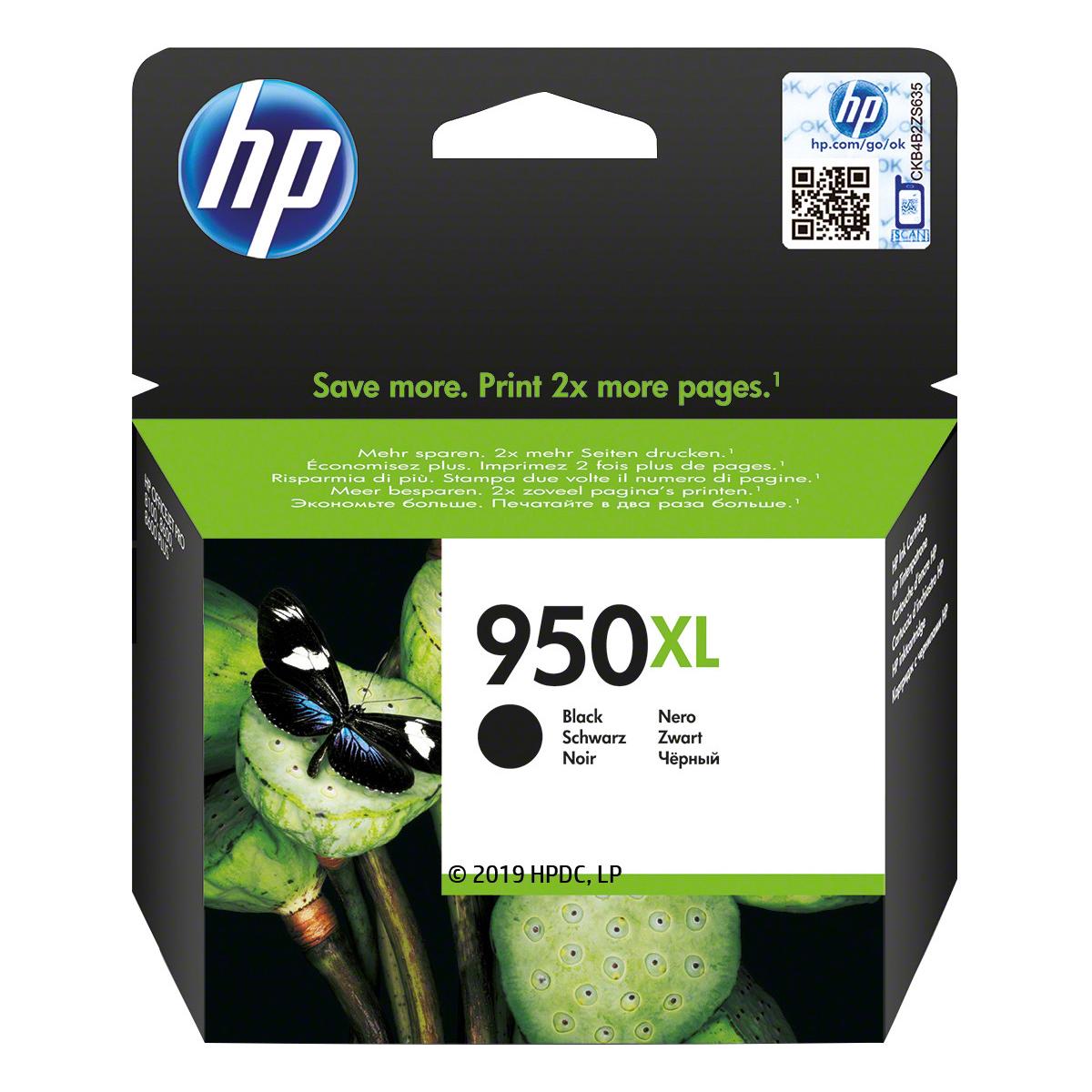 HP 950XL CN045AE 301 High Yield Black Original Ink Cartridge Cartuccia d'Inchiostro 1 pz Resa Elevata XL