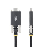 StarTech.com Cavo di ricarica USB-C da 3m, chiusura a vite laterale, 240W (5A) PD EPR, rivestimento in silicone con nylon intrecciato, USB 2.0, certificato USB-IF