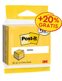 Post-It Cubo di foglietti, 76 mm x 76 mm, colori Neon - 325 fogli 20 gratis