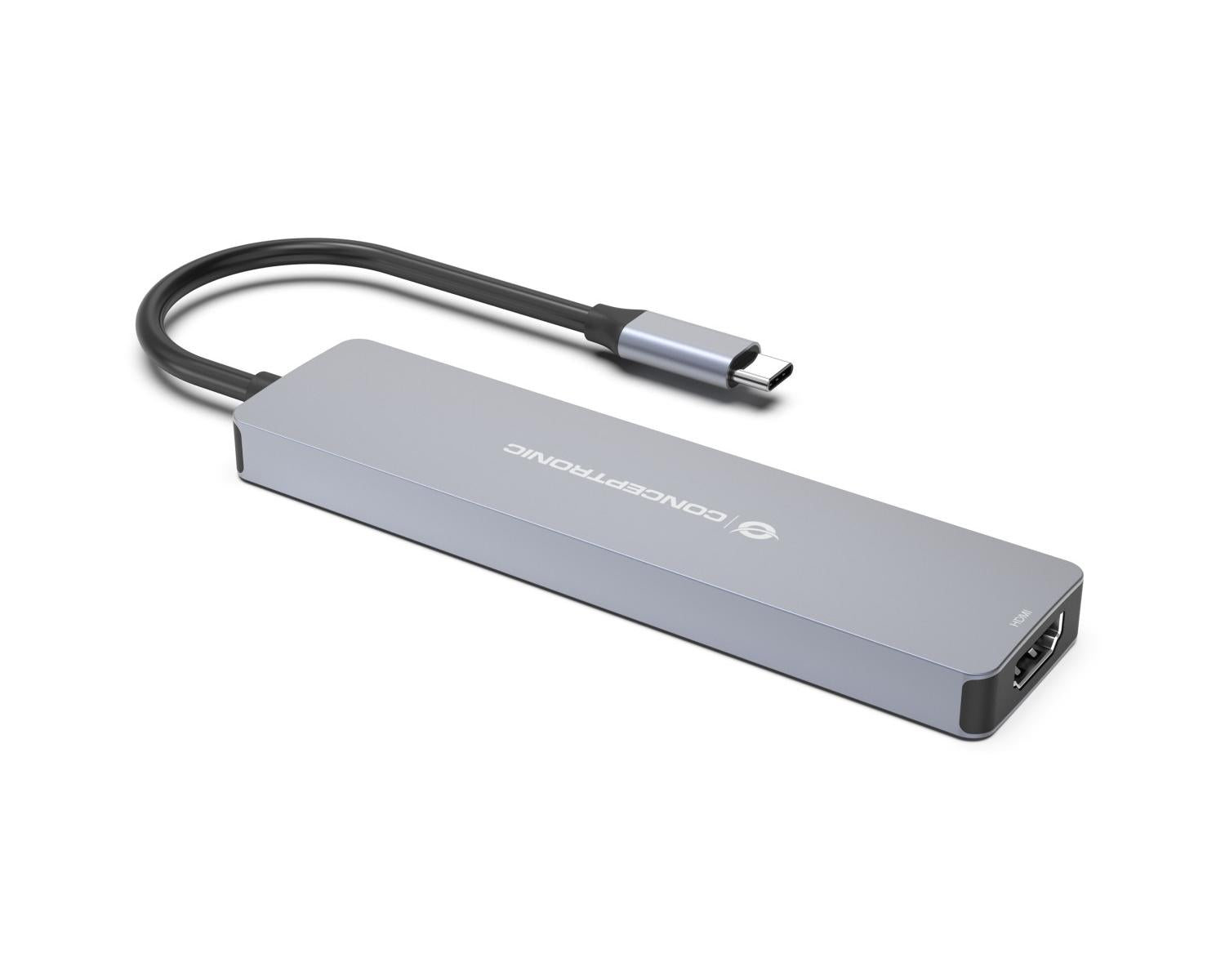 Conceptronic DONN28G replicatore di porte e docking station per laptop Cablato USB 3.2 Gen 1 (3.1 Gen 1) Type-C Grigio