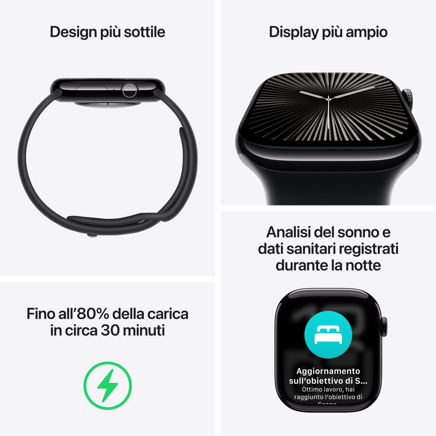 Apple Watch Series 10 GPS Cellular 42mm Cassa in Alluminio Color Argento con Denim Sport Band S M