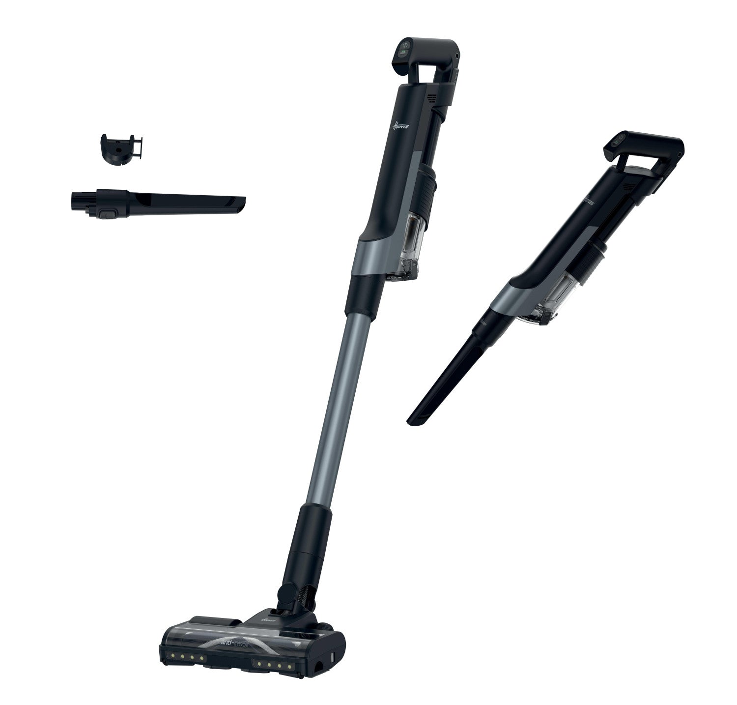 Hoover HF210HP 011 Aspirapolvere elettrica Batteria Secco EPA Senza sacchetto 1 L 165 W Grigio, Quarzo metallizzato