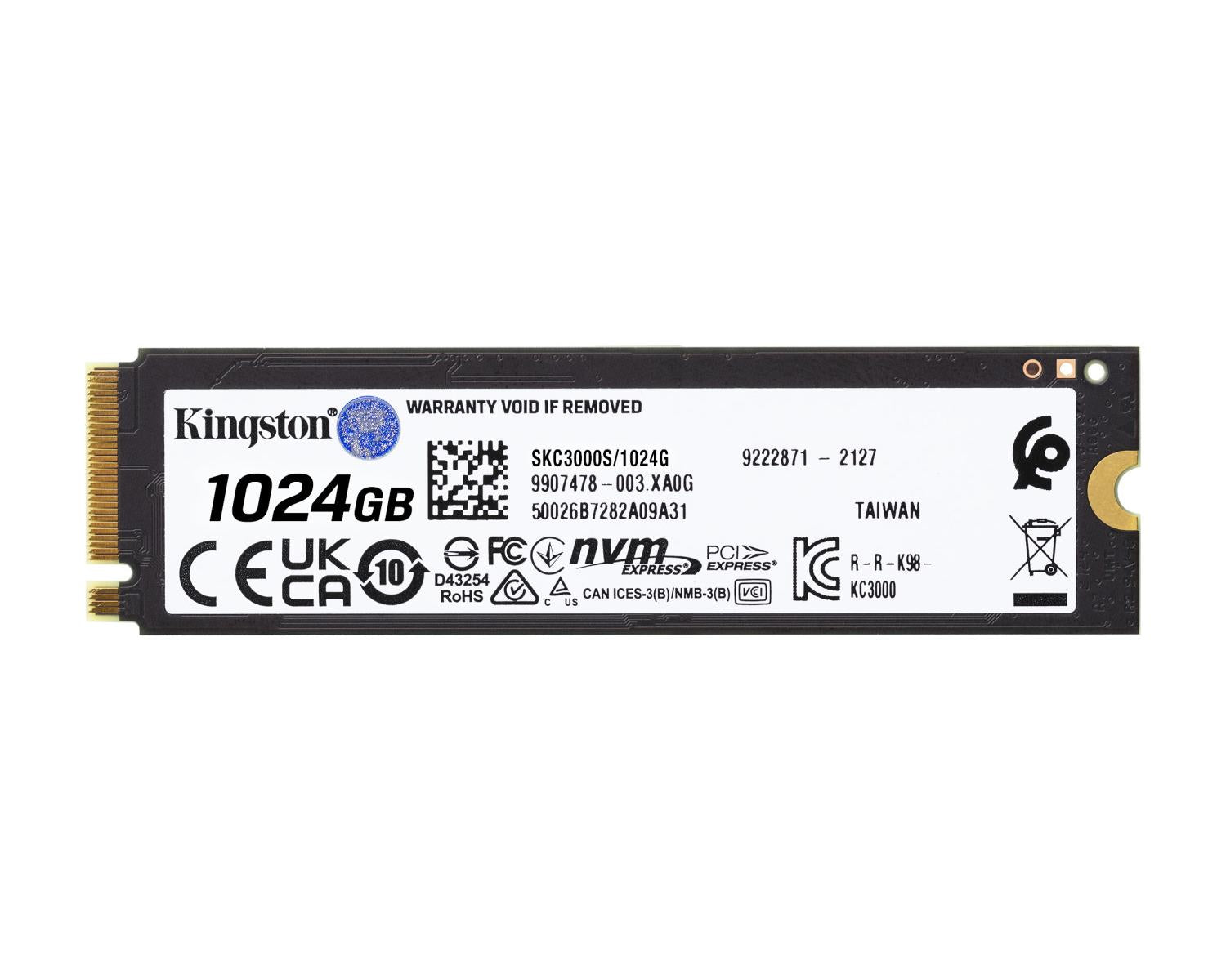 Kingston Technology 1024G KC3000 M.2 2280 NVMe SSD