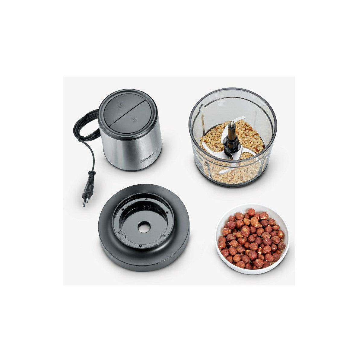 Severin KM 3867 tritaverdure elettrico 1 L 400 W Nero, Argento, Trasparente