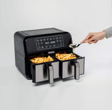 Friggitrice ad Aria Ariete 4624 Doppio Cestello 8 L 1700 W Nero, Argento