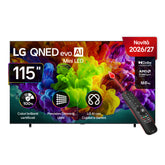 LG QNED evo AI MiniLED 115 pollici Serie QNED93B 115QNED93B6, 4K, Dolby Vision, Precision Dimming Pro, VRR 165Hz,SMART TV 2026