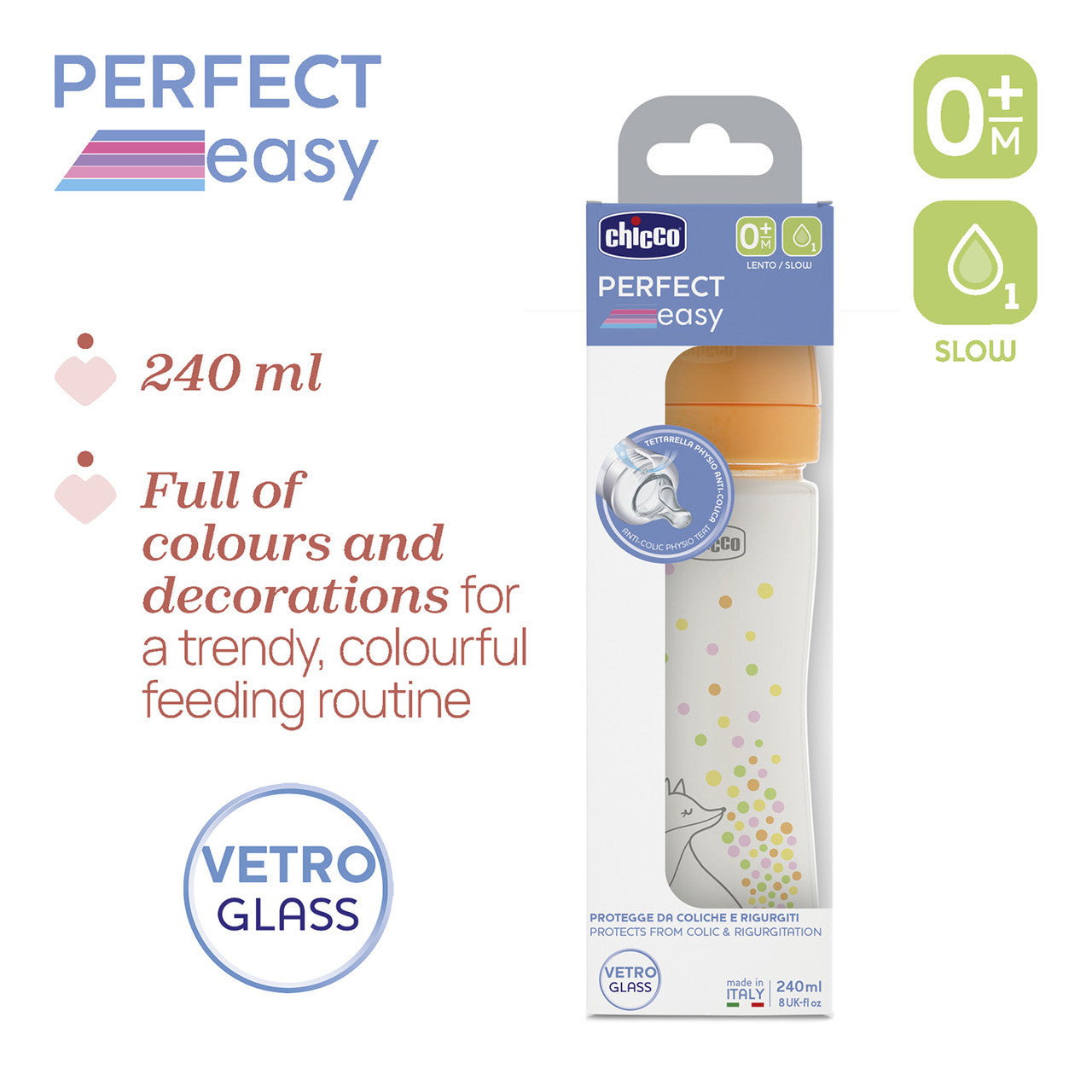 Chicco 00020252300000 biberon 240 ml Giallo Vetro