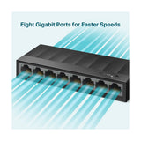 TP-Link LS1008G switch di rete Non gestito Gigabit Ethernet (10/100/1000) Nero