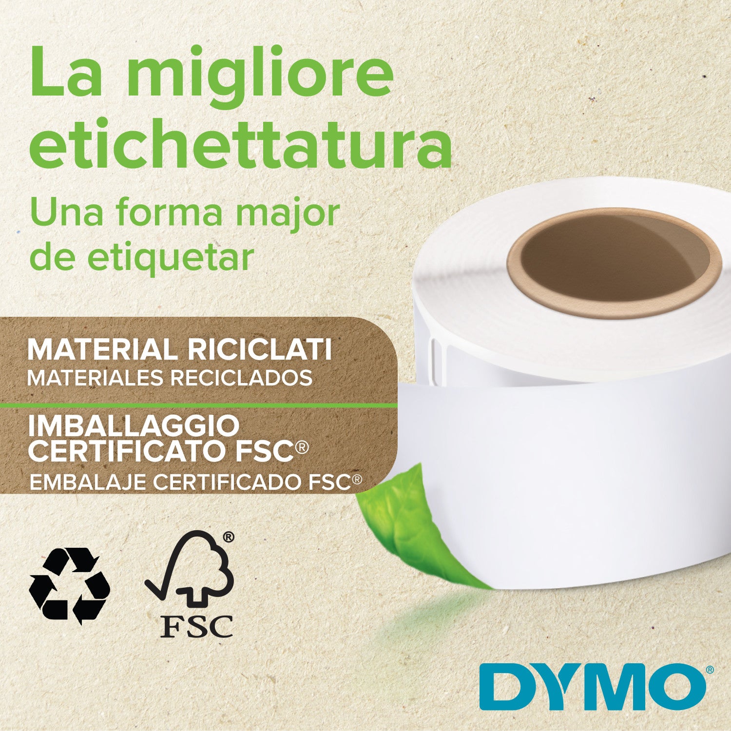 DYMO LW etichette di ritorno originali 25 mm x 54 mm 24 rotoli da 500 etichette facili da staccare (12.000 pezzi) autoadesive per etichettatrici LabelWriter originali