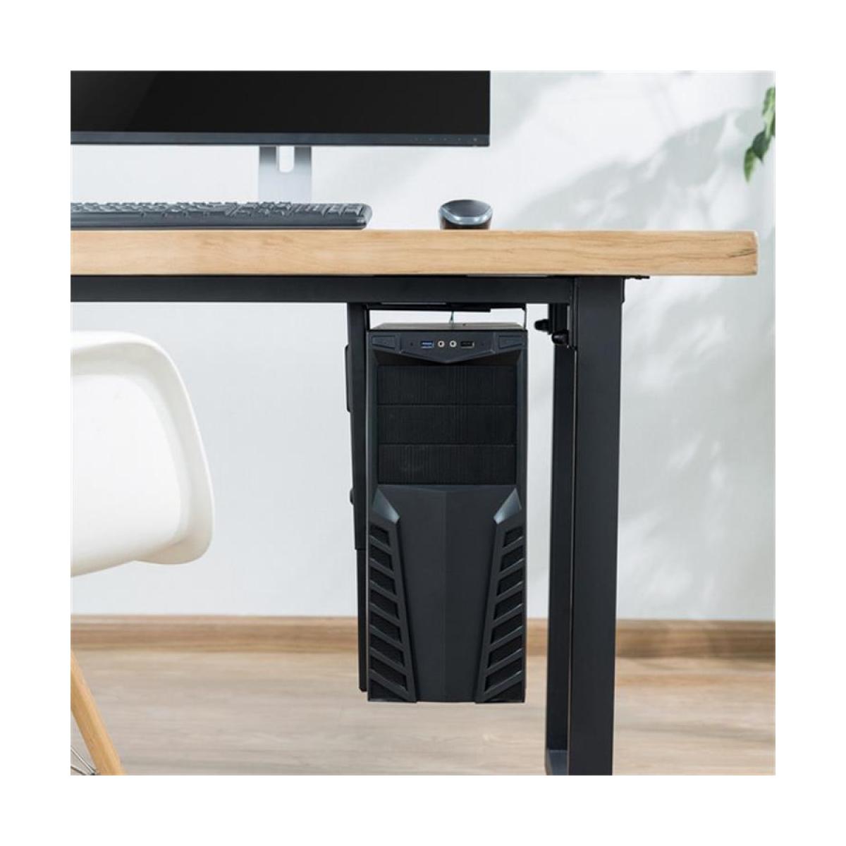 Techly ICA-CS 66 Supporto per CPU Porta CPU sotto scrivania Nero
