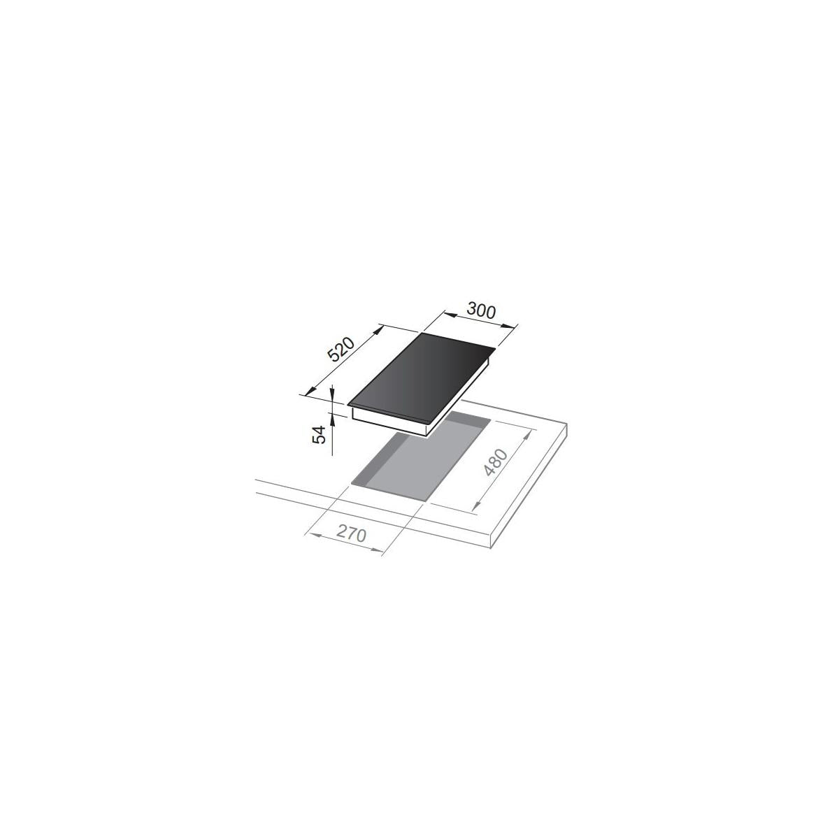 De'Longhi PIN 32 piano cottura Nero Da incasso 30 cm a induzione 2 Fornelli