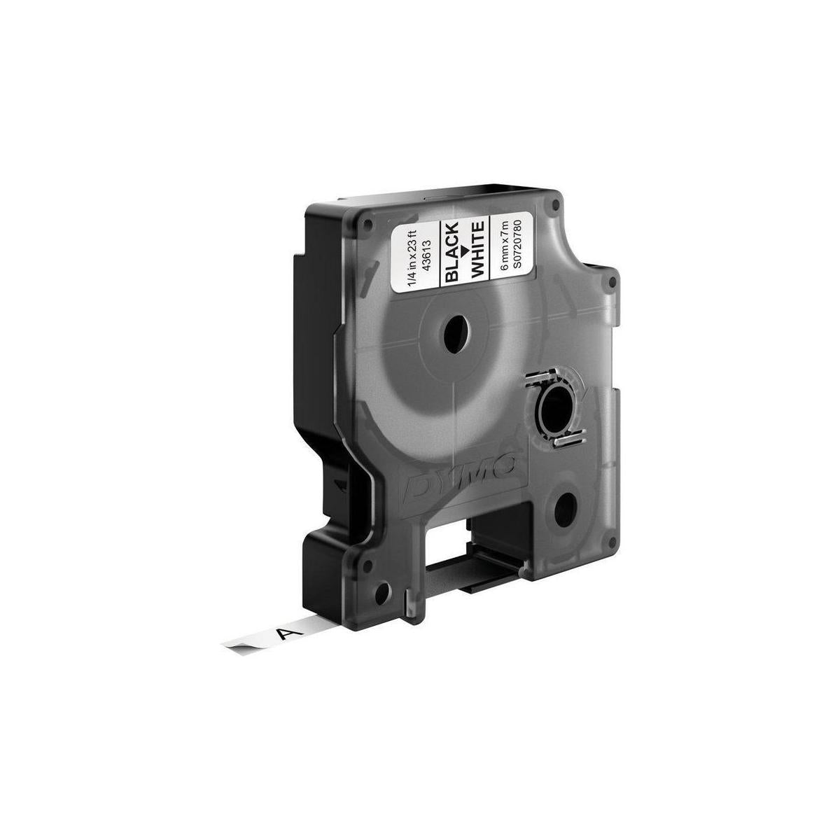 DYMO D1 Standard - Black on White - 6mm nastro per etichettatrice