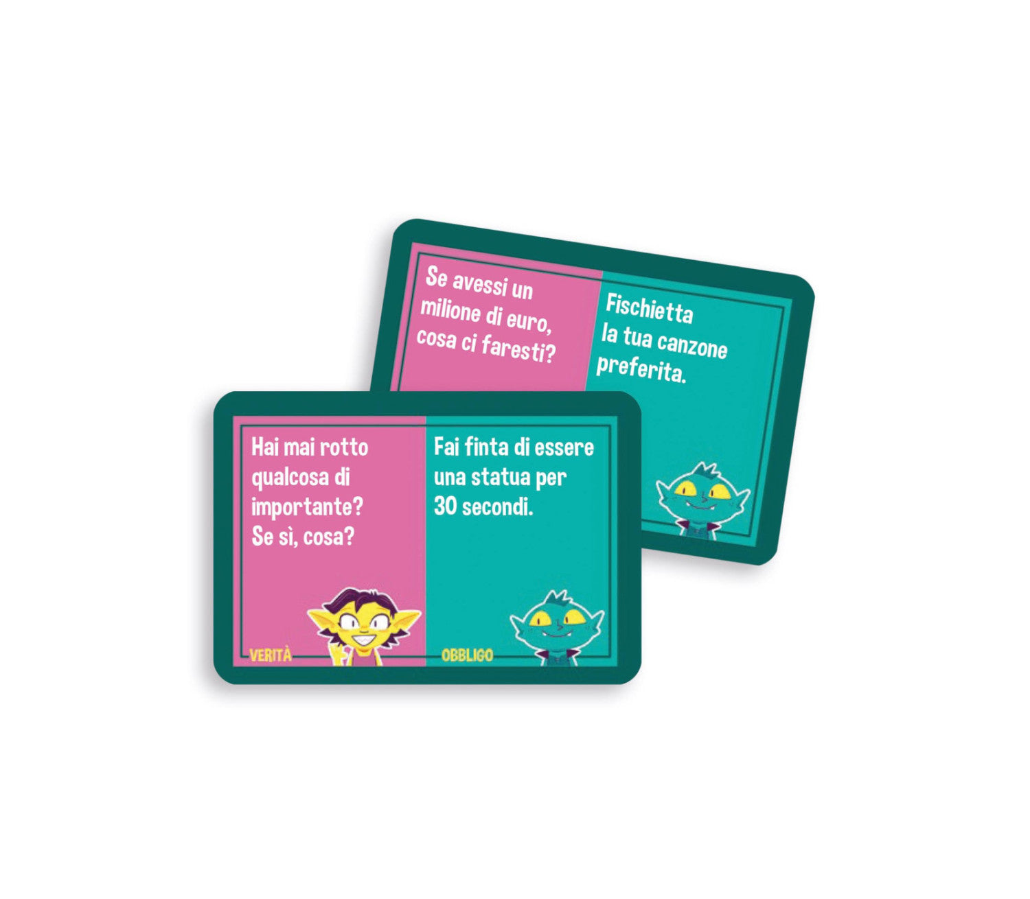 Clementoni - Obbligo O Verità, Mazzo Di 40 Carte Illustrate, Party Game Per Bambini 8 Anni, 2-8 Giocatori, Idea Regalo