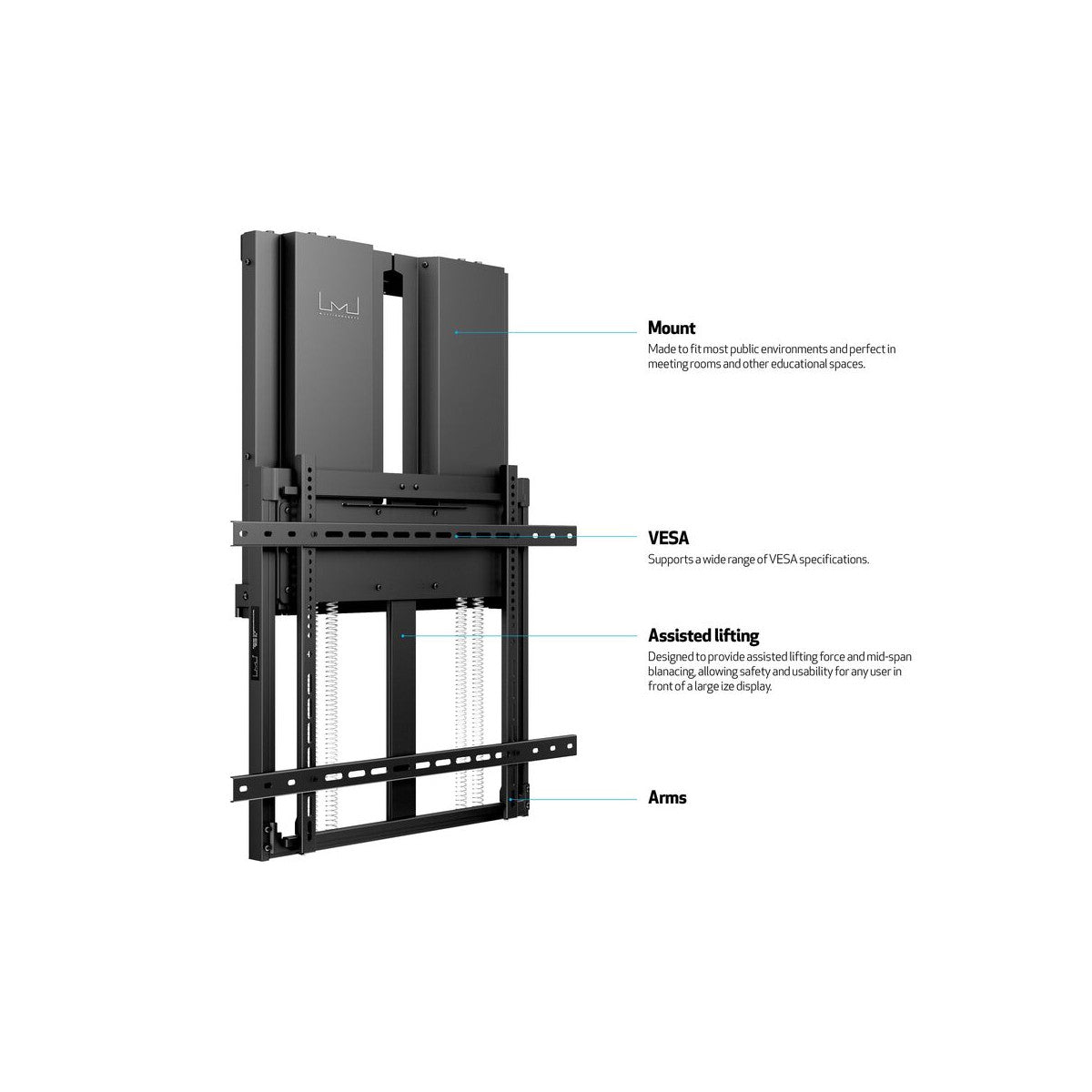 Multibrackets 7765 Supporto per display espositivi 190,5 cm (75") Nero