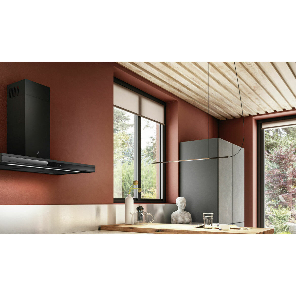 Elica ADELE BL MAT/A/90 Cappa aspirante a parete Nero 770 m³/h