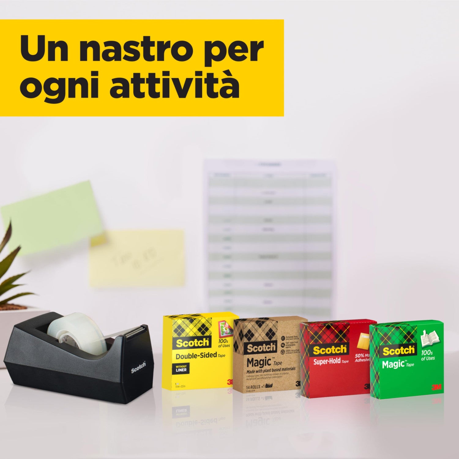 Scotch Magic 810 Nastro Adesivo Trasparente Opaco Scrivibile 19 mm x 33 m - Value Pack 24 Rotoli