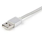 StarTech.com Cavo di ricarica multiplo USB da 1m - Adattatore da USB a Micro-USB o USB-C o Lightning per iPhone / iPad / iPod / Android - Certificato Apple MFi - Caricatore USB 3 in 1 - Intrecciato