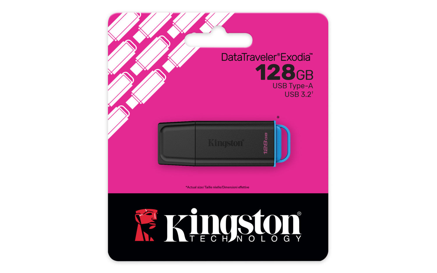 Kingston Technology DataTraveler 128GB USB portatile 3.2 Gen 1 Exodia Nero Blu