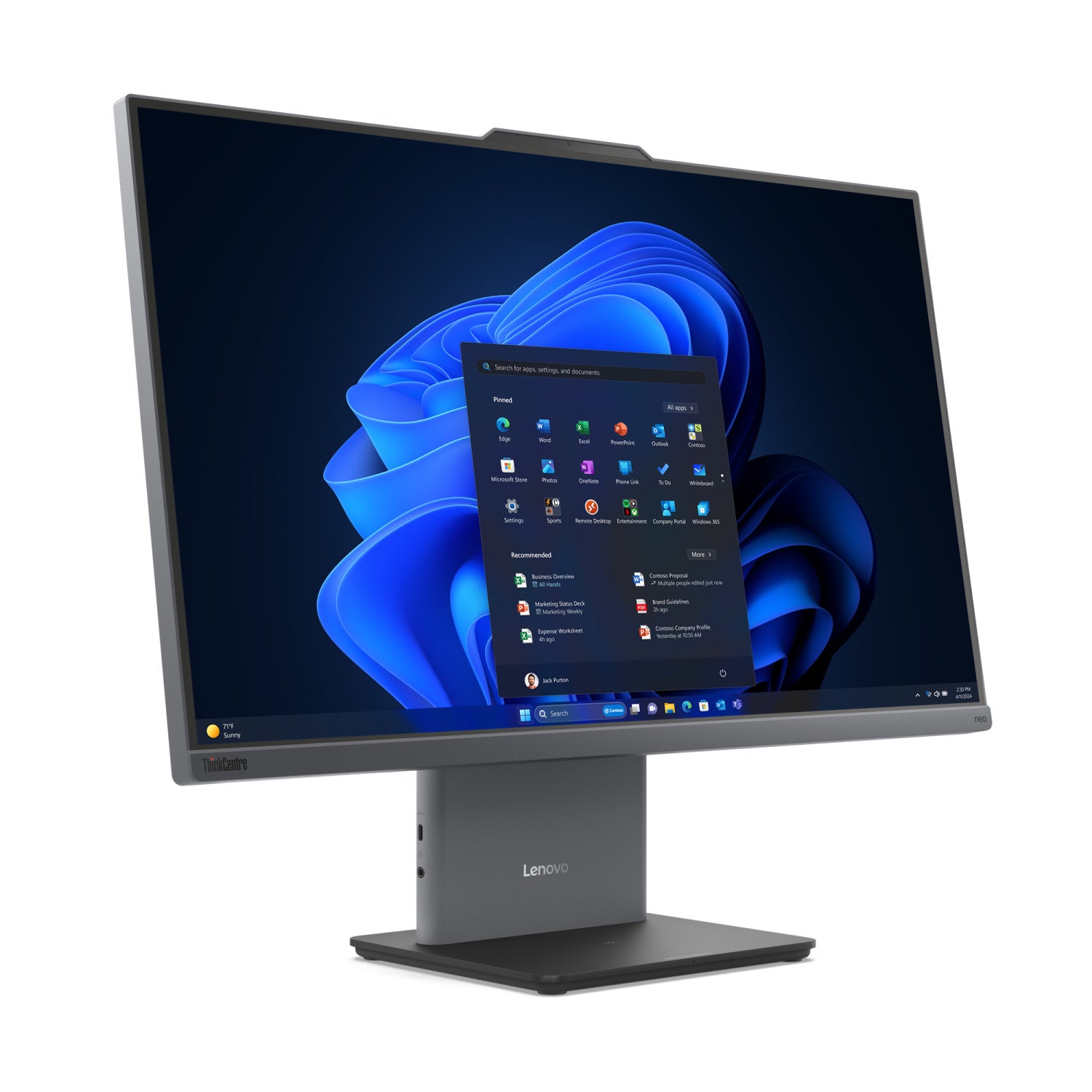 Lenovo ThinkCentre neo 50a 27 Gen 6 LNL Intel Core Ultra 7 256V 68,6 cm (27") 1920 x 1080 Pixel PC All-in-one 16 GB LPDDR5x-SDRAM 512 GB SSD Windows 11 Pro Wi-Fi 6 (802.11ax) Grigio