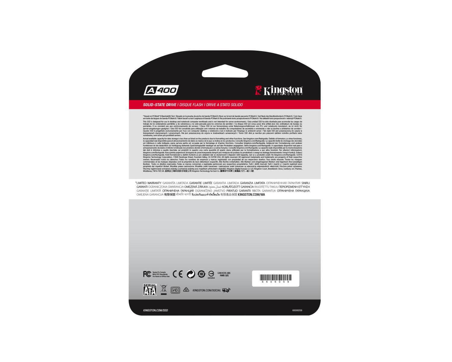 SSD Kingston Technology SATA III A400 2.5 Pollici 240 GB S