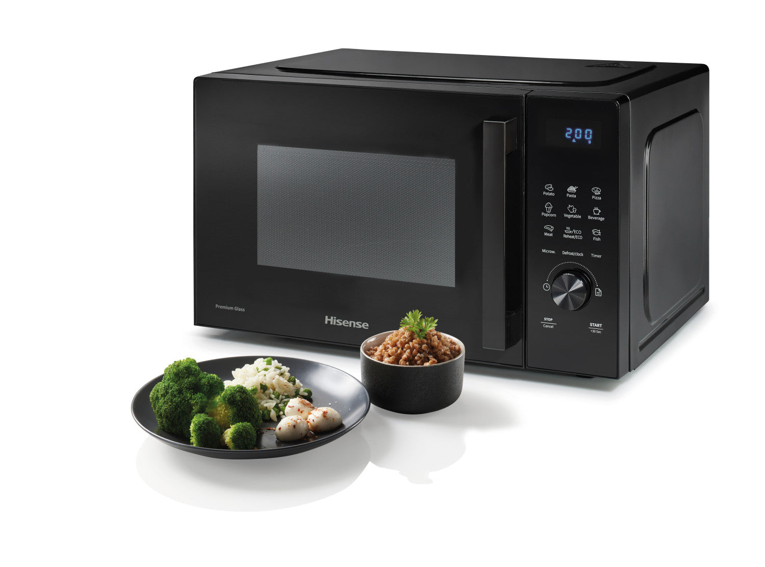 Hisense H23MOBSD1H forno a microonde Nero Solo microonde Superficie piana 23 L 800 W