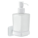 Gedy Dosasapone Da Parete Tonga Bianco Matt In Acciaio Inox E Vetro Satinato 220ml