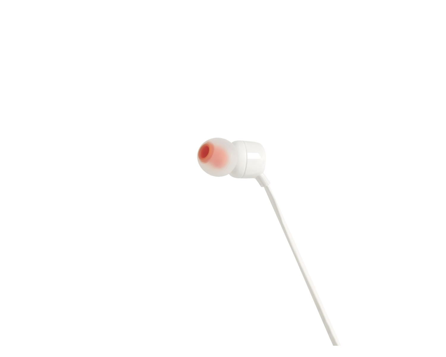 JBL JBLT110WHT Cuffie Cablate con Microfono In Ear Bianco