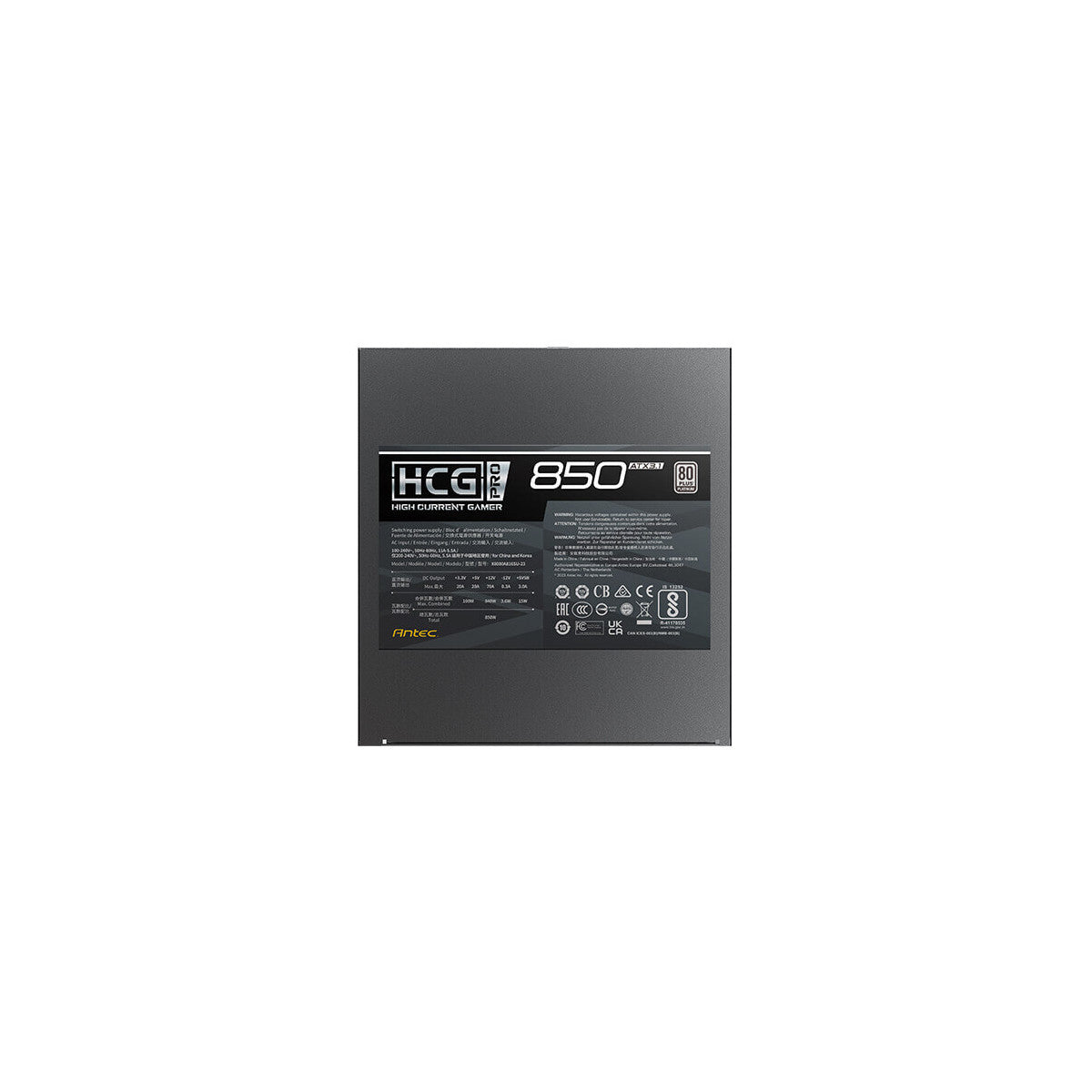 Antec HIGH CURRENT GAMER HCG850 PRO Platinum ATX 3.1 alimentatore per computer 850 W 20 4 pin ATX Nero