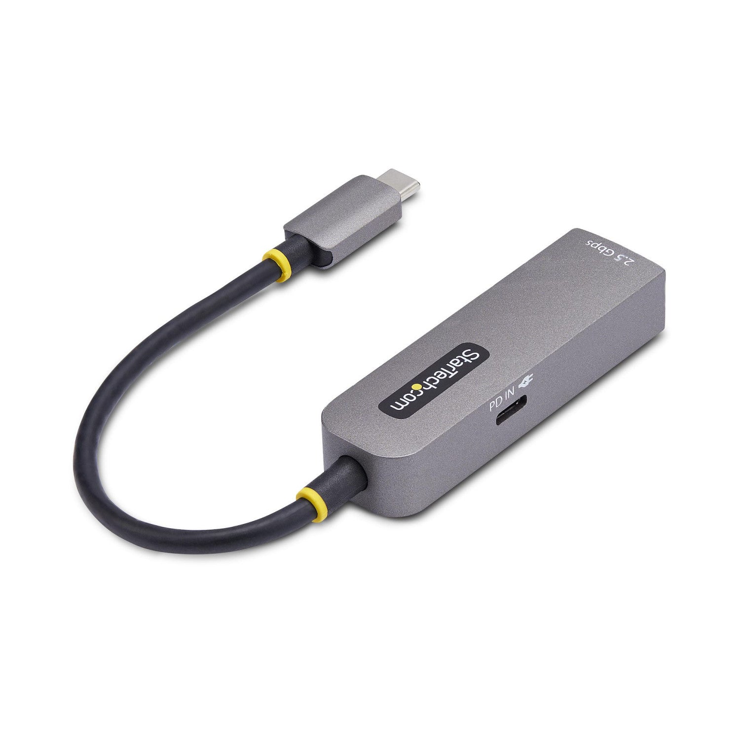 StarTech.com Adattatore Ethernet USB C, Convertitore di Rete NBASE-T 2.5/1GbE da USB Type-C 3.0 a RJ45, NIC PD 100W Pass-Through compatibile Thunderbolt, Win e Mac
