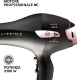 Imetec Bellissima P7 3200 Asciugacapelli Professionale Phon 2100 W Tecnologia a Ioni 2 velocita' 3 Temperature Nero Rosa
